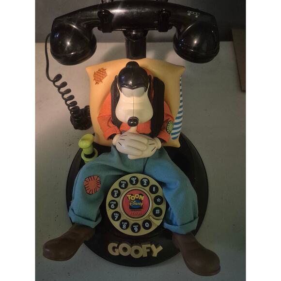Vintage Disney Goofy Talking Telephone Animated Corded Landline Phone - UNTESTED - Picture 1 of 5